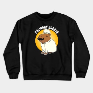 Culinary Badass Capybara Cartoon Crewneck Sweatshirt